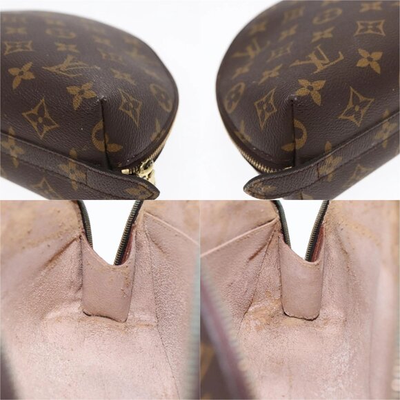 LOUIS VUITTON Monogram Trousse Demi Ronde Cosmetic Pouch M47520 LV Auth 91150 - Picture 15 of 15